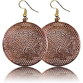 Handmade Brass Earrings for Women - Lightweight & Durable Dancing Peacock Earrings - Versatile & Artistic Dandelion Jewelry - Elegant Brass Jewelry Gift for Women