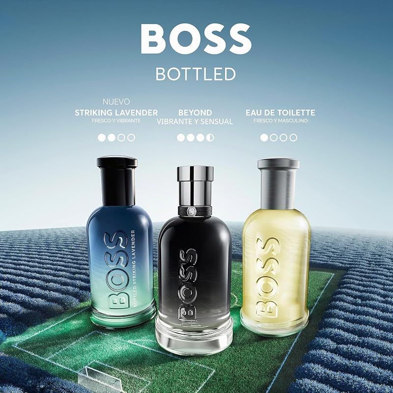 Eau de parfum de lavanda engarrafada BOSS – fragrância herbácea para homens – com lavanda branca, lavanda azul e musgo – fragrância duradoura