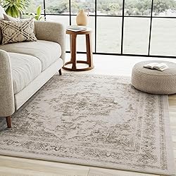PureCozy Vintage Area Rug 4x6 Indoor Bedroom Rug