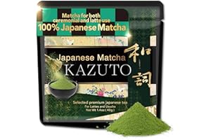 葉っピイ向島園 Kazuto Premium Grade Matcha Green Tea Powder - Premium First Harvest Single Origin USDA Organic Gluten-Free Vegan, 100% Pure Unsweetened No Additives from Shizuoka 1.06oz
