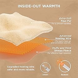 Bedsure Heated Blanket Electric Throw - Faux Fur