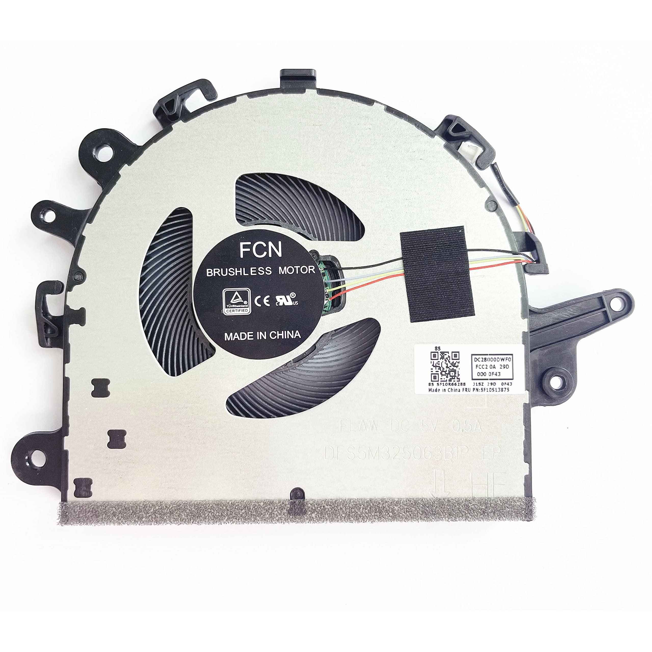 Fleshy Leaf CPU Cooling Fan Replacement for Lenovo Ideapad S145-15 S145-15API S145-15IKB S145-15IIL 340C-15IWL S145-15IWL S145-15AST Series DFS5M325063B1P 5F10S13875 FLAW