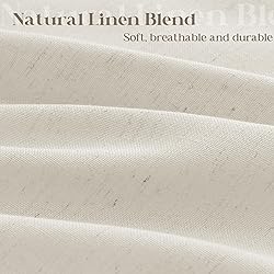 Oatmeal Linen 36x72 Shower Curtain for Shower Stall