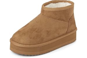 The Children's Place girls Girls Mini Ankle Platform Boot, Faux-fur Lined