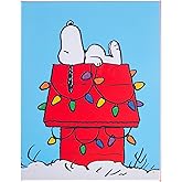 Graphique Snoopy Christmas Holiday Cards | Pack of 20 Blank Cards with Envelopes | Christmas Greetings | 4 Assorted Designs with Glitter Accents | Boxed Set | 4.25" x 5.875"