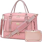 Weitars Gym Duffel Bag - Women's Travel Weekender with Shoes Compartment & Wet Pocket - Large Carry On