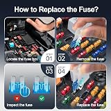 JOREST 168 Pcs Car Fuse Kit Mini & Standard 11 Specs 2A-40A with Puller view 3