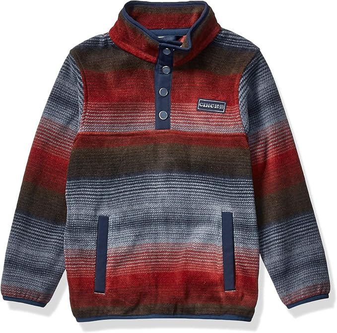 Amazon.com: Cinch Boys' Big Printed Polar Fleece Pullover, red Blanket, XS: Clothing