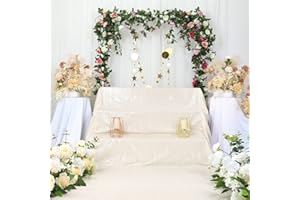 DUOBAO Aisle Runner for Wedding Ivory 15FTx4FT Sequins Indoor Outdoor Ceremonies Decor Carpet Runners Rugs Church Wedding Walkway Carpet (4FTx15FT)