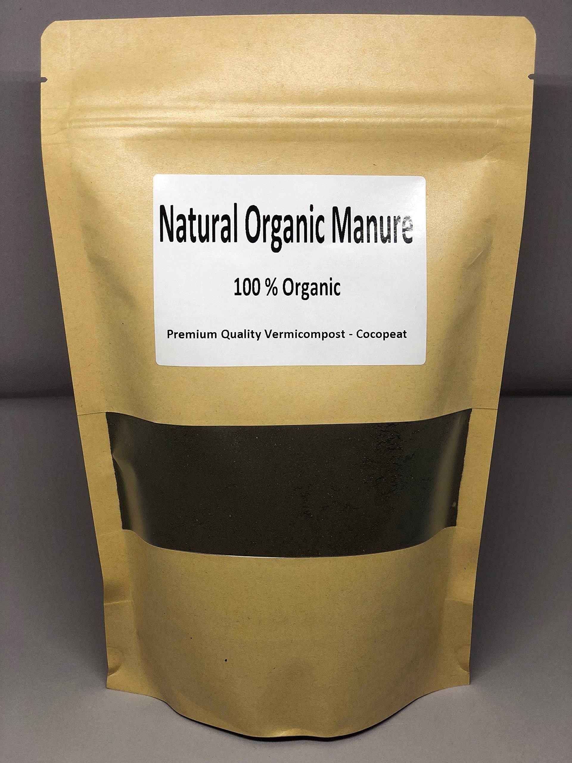 Natural Organic Manure 100% Organic 1 kg vermicompost Mixed with cocopeat, Best for Home Gardens,Potted Plants, Flowering Plants, Vegetable Plants, Exotic Plants, lawns, Kitchen Plants etc