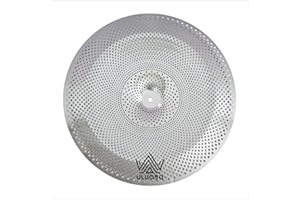 ULUOBO Low Volume China Cymbal, 16 inches Silent Quiet China Cymbal for Practice (Silver)