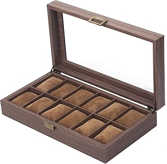 READAEER Caja para Relojes con 12 Compartimentos: Amazon.es: Relojes