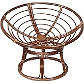International Caravan Bali 42-inch Modern Wicker/Rattan Brown Rattan Papasan Chair Replacement Frame