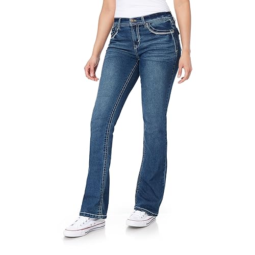 WallFlower Women's Size Legendary Bootcut Mid-Rise Insta Stretch Juniors Jeans (Standard, Katy, 20 Plus