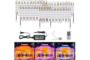 WICHEMI 40FT LED Lights for Store Front Window LED Lights for Business Commercial Storefront Lights 80PCS RGB Module for Sign