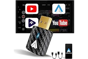 MSXTTLY Mini Android Auto Wireless Adapter Support YouTube, for Car USB Small Dongle Plug & Play, for Car Models 2017 Above with Wired AndroidAuto, Only for Android Phones Version 11 Above