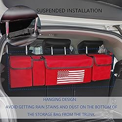 Trunk Organizer for Car,Unique US Flag Backseat Car