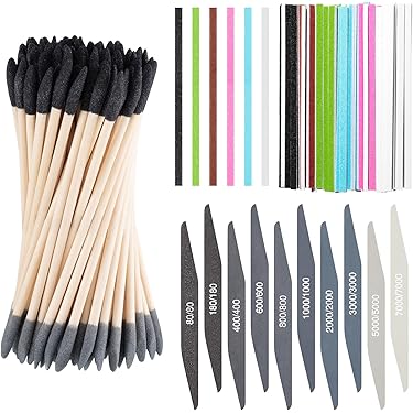 Alpha Abrasives Professional Sanding Sticks – 15-Piece Set, P120 To P800 Grit