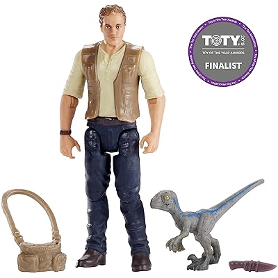 Jurassic World Basic Figure Owen &amp; Baby &quot;Blue&quot