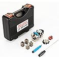 REDLOONG Professional Brake Line Flaring Tool Kit 45/37 Degree Set - Single, Bubble, and Double Flares for 3/16–3/8”, Brake Repair Brake Flaring Tools Brake Line and Tubing Flaring Tool