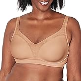Playtex Womens Wireless Bra with Bounce Control, Full-Coverage Convertible Wireless T-Shirt Bra, Full-Support Wirefree Bra