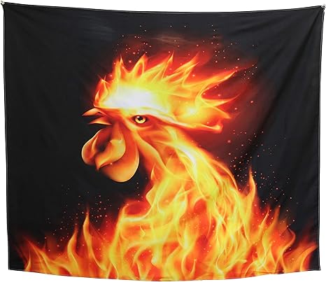 Amazon Co Jp Nd インテリア タペストリー 火 炎 不死鳥 フェニックス 鳥 猫 竜 龍 ファイヤー 大判 大きい 部屋 飾り 飾り付け オンライン飲み会 背景 テレワーク リモート ワーク 背景布 デザイン１ ホーム キッチン