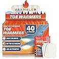 Bramble 80 Adhesive Toe Warmers for Feet (40 Pairs) Long Lasting Up to 10 Hr for Cold Weather & Outdoor Activities | Disposab