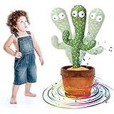 MIAODAM Dancing Cactus, Wriggle Dancing and Singing Only 3 Songs，Cactus Soft Plush Toy Electric Dancing Cactus Baby Toys Funn