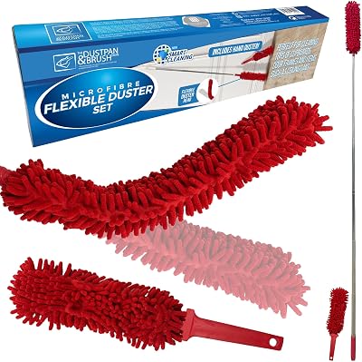 TDBS Microfibre Feather Duster Extendable 145cm Reach Stainless Handle