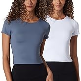 90 Degree By Reflex 2 Pack Contour Short Sleeve Shirt Crew Neck Tee