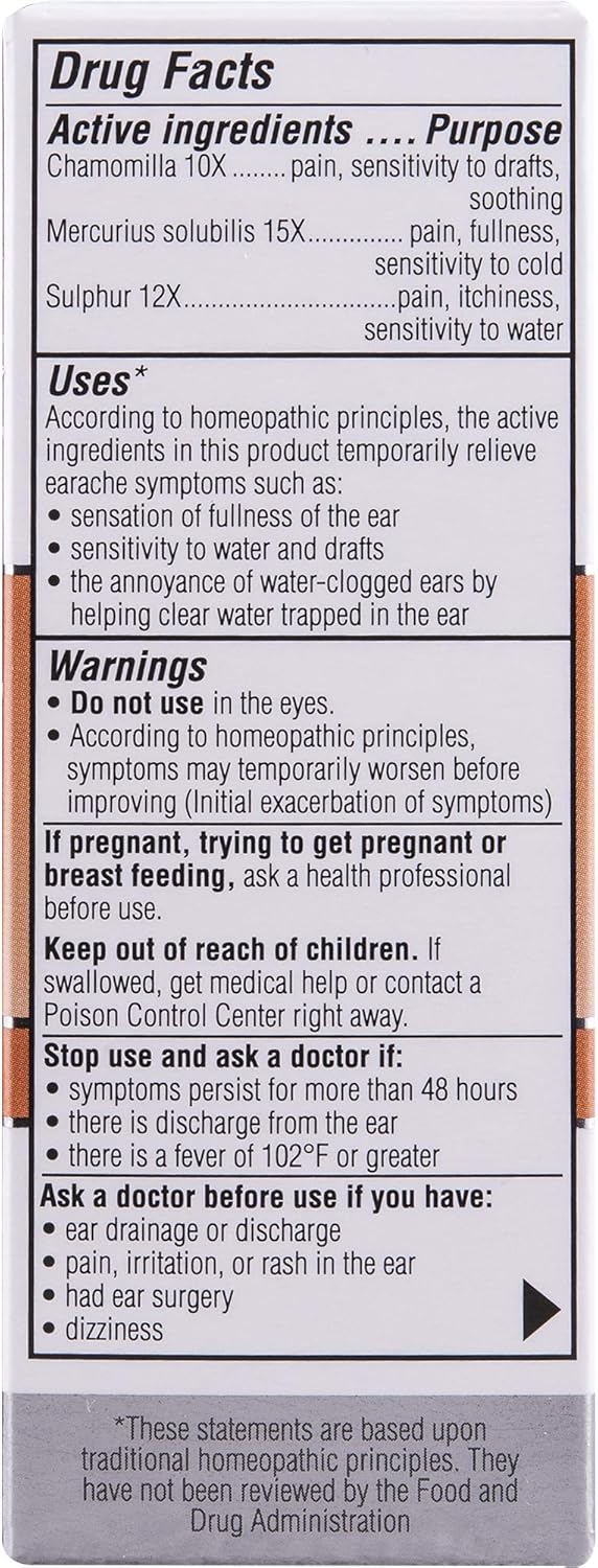 Similasan Earache Relief Ear Drops 10 ml: Health & Personal Care