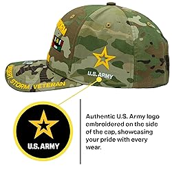 JM Warriors Desert Storm Veteran Hat for Men Camo