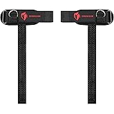 Ekkovision Weight Lifting Straps With Cuffed D Ring, Wrist Support for Men, Heavy Duty Thick Comfortable Lifting Straps, Secure Fit, Enhanced Grip, Straps for Weightlifting & Gym Training, Black