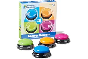 Learning Resources Answer Buzzers, Multicolored, LER3774, 3-1/2in