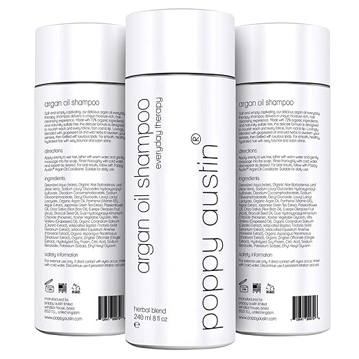 title=Shampoo all'olio di Argan di Poppy Austin®- Biologico, Senza Solfati- Adatto per