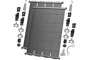 SOLARPOOLSUPPLY SOLAR POOL SUPPLY SwimJoy Lite Solar Pool Heater for Above Ground Pools, Top of the Line & Durable Roof-Rack Mounted Panel, 15–20 Year Life Expectancy, 2 Panels Included — 4' x 15.5' Each / 124 Sq.Ft.