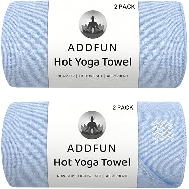 Serviette de Yoga antidérapantes Grey de Yoga-mad