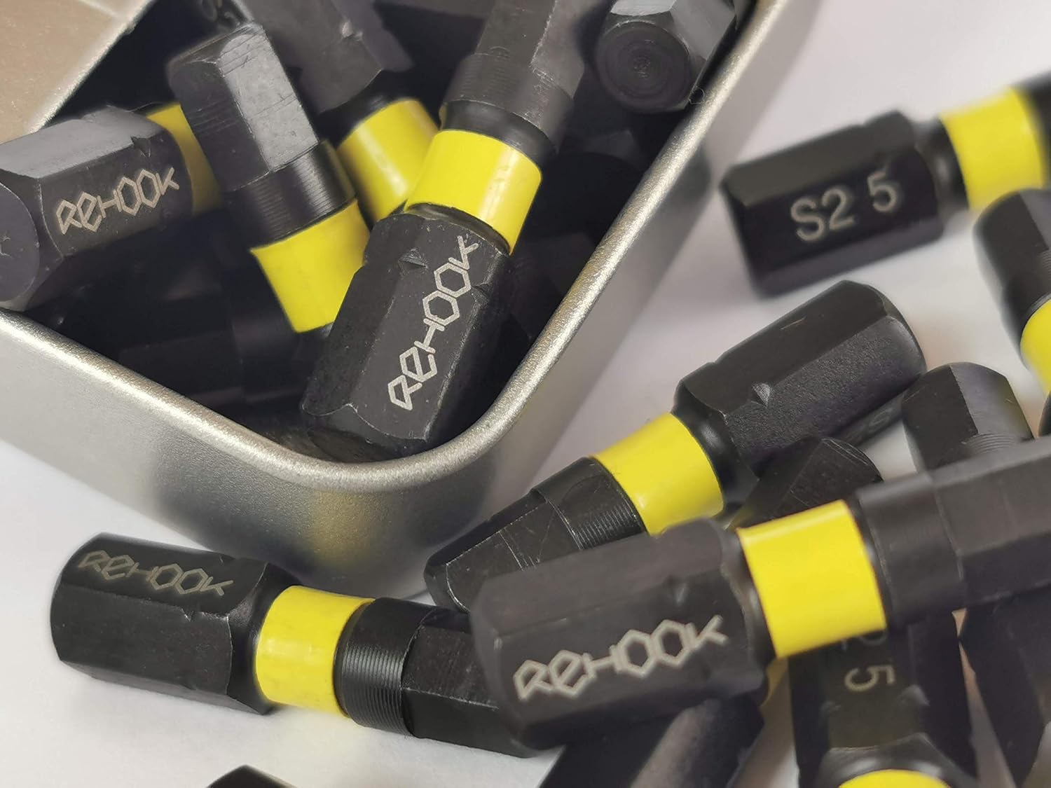 Rehook Reload H5 Hex 25mm Impact Screwdriver Bit Set, S2 Steel Drill Driver Bits with 1/4" Hex Shank - Image 3