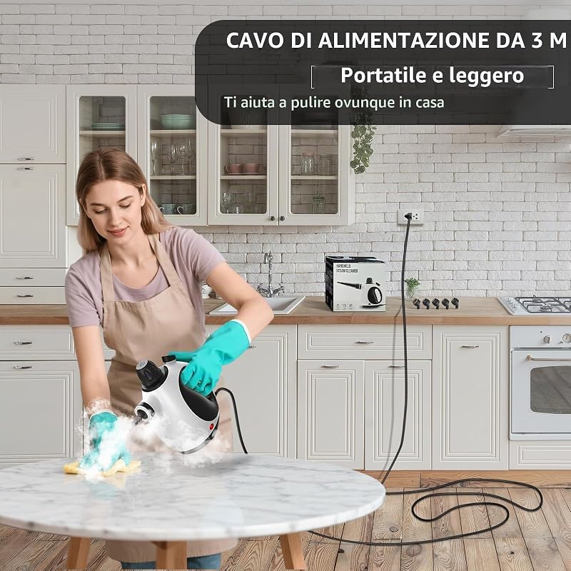 Pulitore a Vapore Portatile, Pulitore Vapore Casa Multiuso — foto 6 di 7