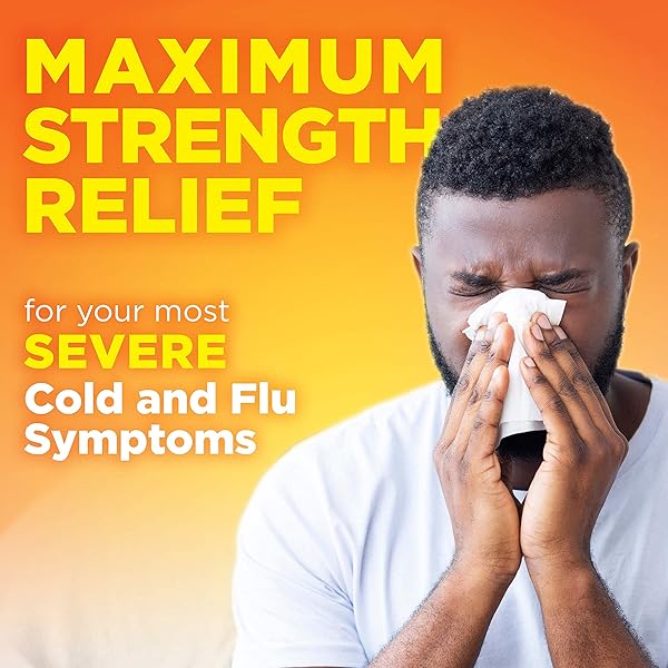 AMAZON BASIC CARE SEVERE DAYTIME COLD & FLU, MAXIMUM STRENGTH LIQUID MEDICINE, RELIEVES ACHES, PAIN, FEVER, COUGH, NASAL & CHEST CONGESTION, SORE THROAT, ORIGINAL FLAVOR, 8 FL OZ (PACK OF 1)