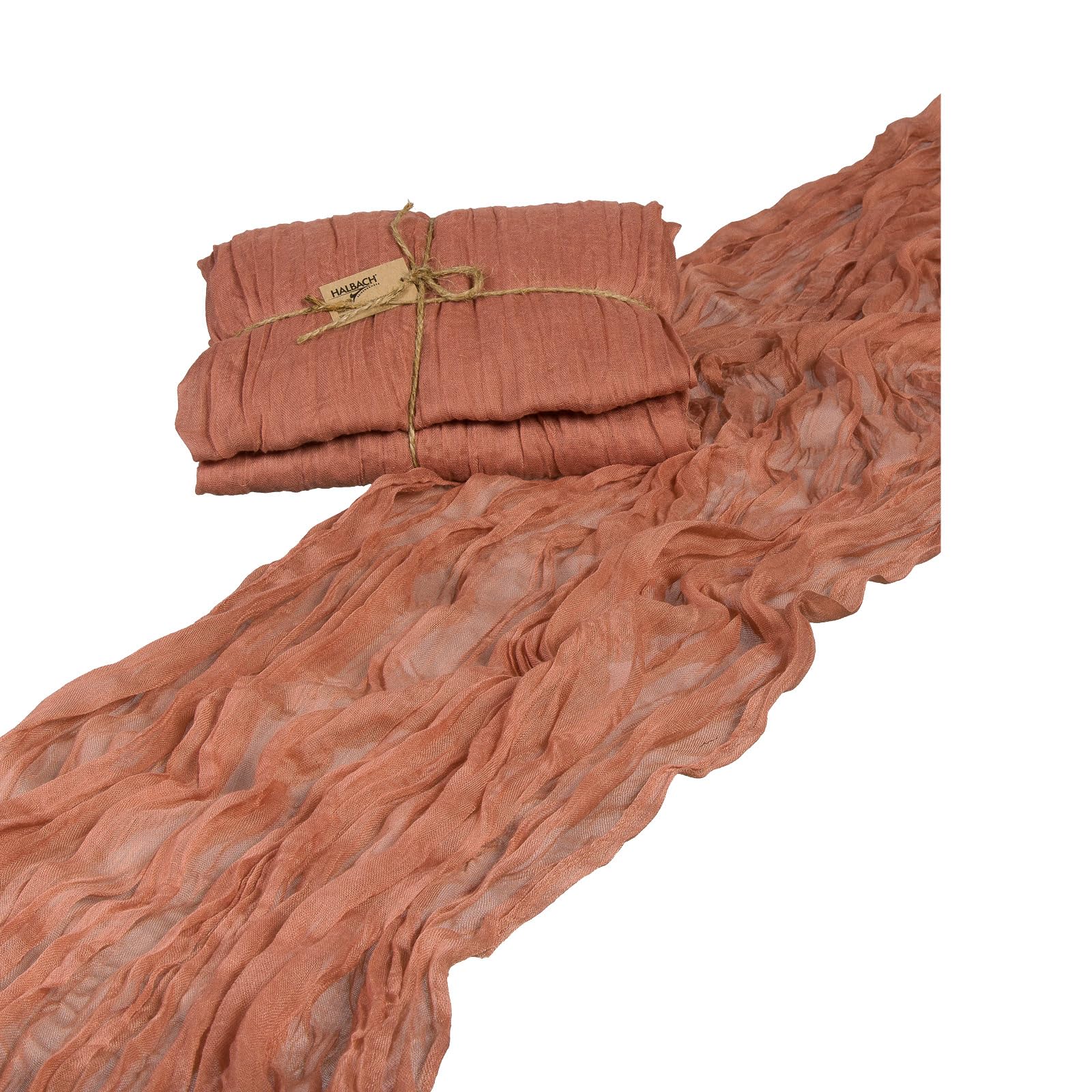 Halbach Seidenbänder Rosewood Table Runner Width 70cm Length 300cm Washable Table Runner for Weddings, Birthdays or Table Decoration Slim Cotton Tablecloth