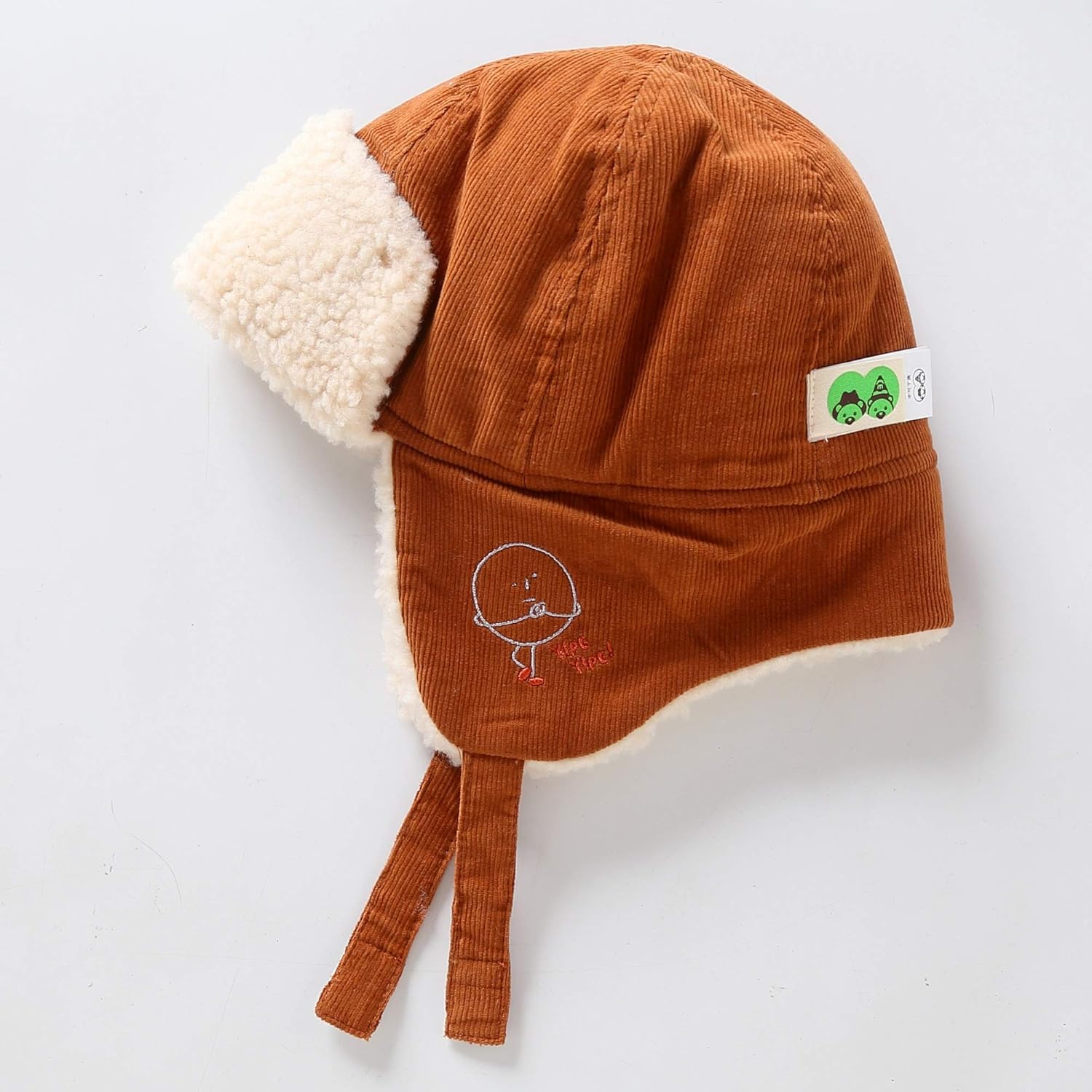 Connectyle Toddler Boys Kids Cotton Trapper Winter Hat with Large Flaps Warm Hat: Clothing