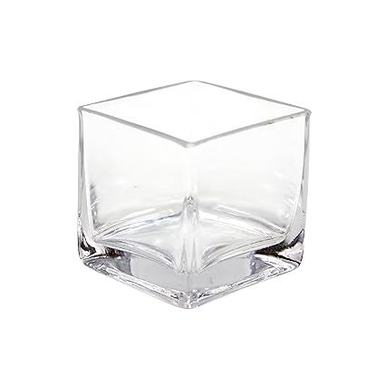 Buy Koyal Wholesale 404342 12 Pack Cube Square Glass Vases 3 By 3