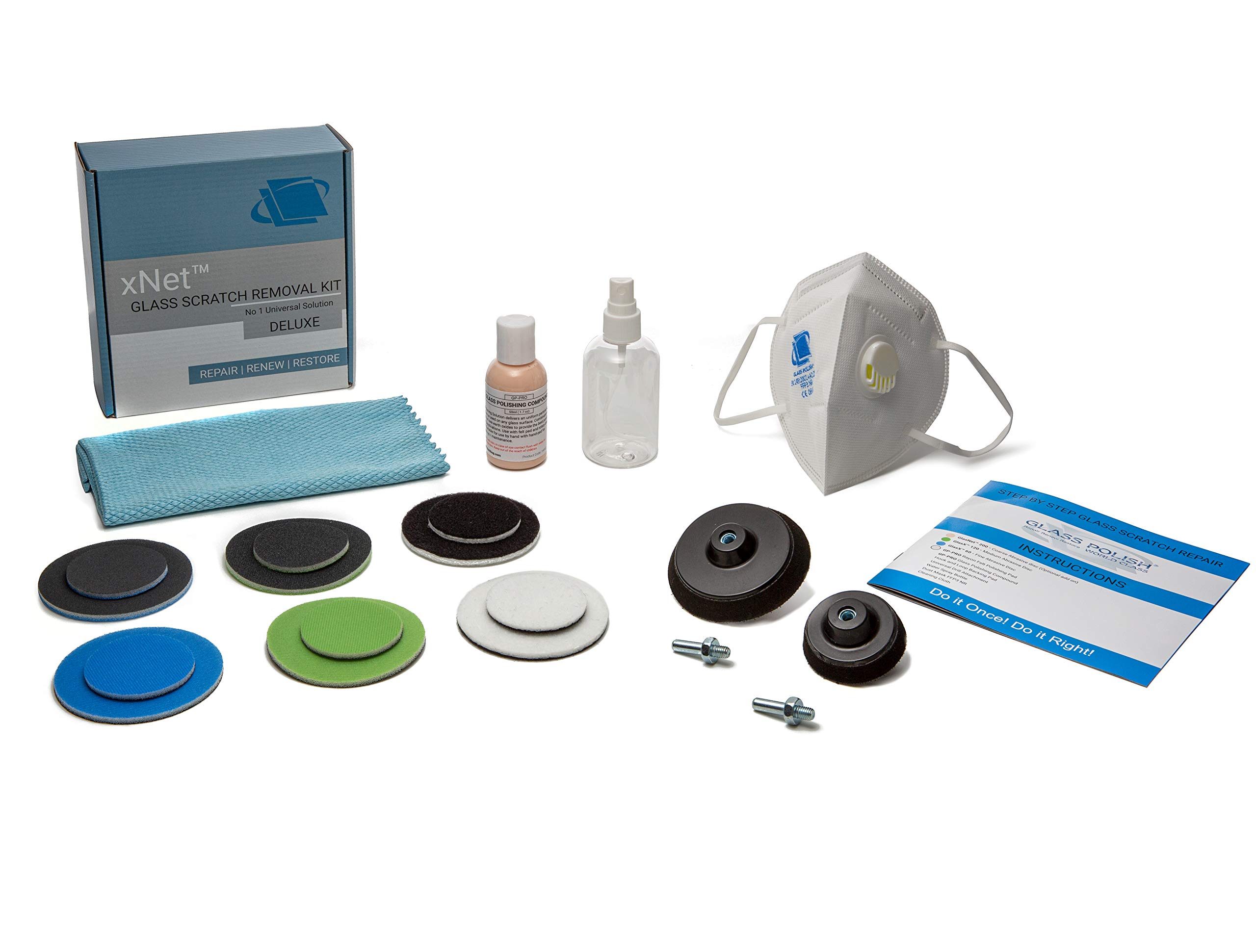 Glass Polish GP28004 DIY Glass Scratch Removal Kit xNet System Removes