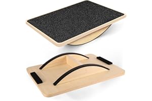 JILTWO Balance Board for Adults-Wobble Board for Physical Therapy,Core Strength Trainer Wood Rocker Board