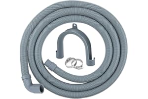 1Plusselect Washing Machine Drain Hose, Dishwasher Drain Hose Extension Kits Universal Replacement Drain Hose Extension Kit For Washing Machine, Dishwasher & Other Applications(8FT)