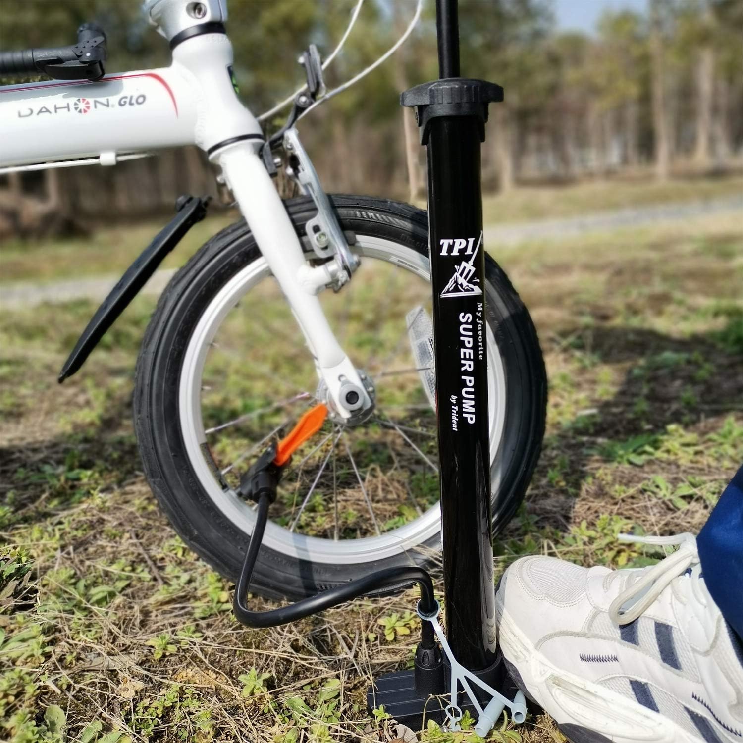 TPI Portable Bike Floor Pump, Black : Sports & Outdoors