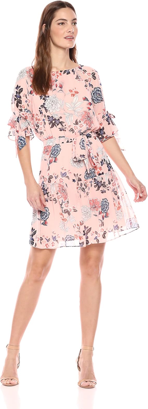 floral detail chiffon jumpsuit vince camuto