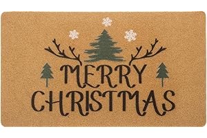 FGSS Christmas-Welcome Door-Mats Coir-Doormats - Non-Slip Front Door Mat Seasonal Winter Christmas Holiday Doormat for Indoor Outdoor Entrance Decor 17 X 29 Inch