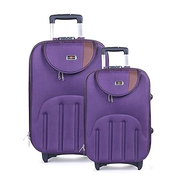 STALIN Polyester Luggage Combo Set of 2 Purple Trolley Bag (20-Inch and 24-Inch)